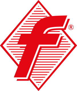 Das Bild zeigt ein rotes, stilisiertes „F“ in einem roten Rautenmuster. Es ist schlicht und prägnant gestaltet.